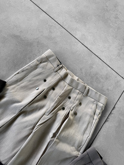 Button Pleated pant
