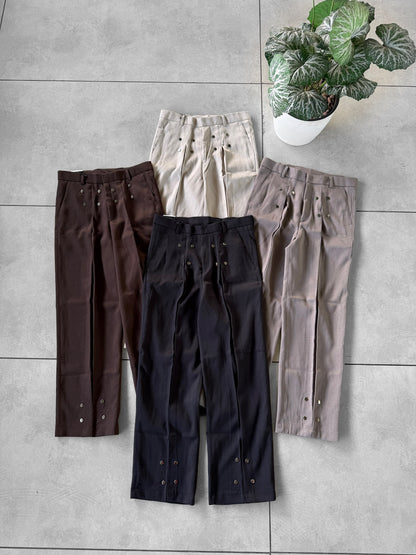 Button Pleated pant
