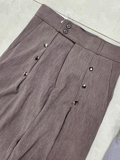 Button Pleated pant