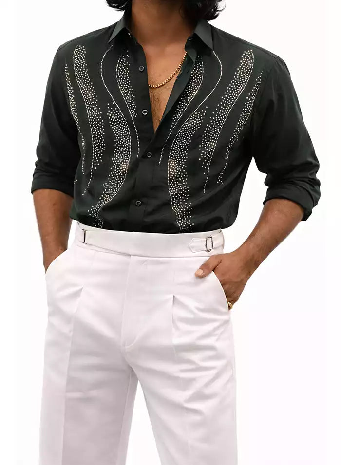 STONE WORK DESIGNER SHIRT