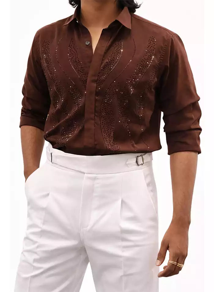 STONE WORK DESIGNER SHIRT