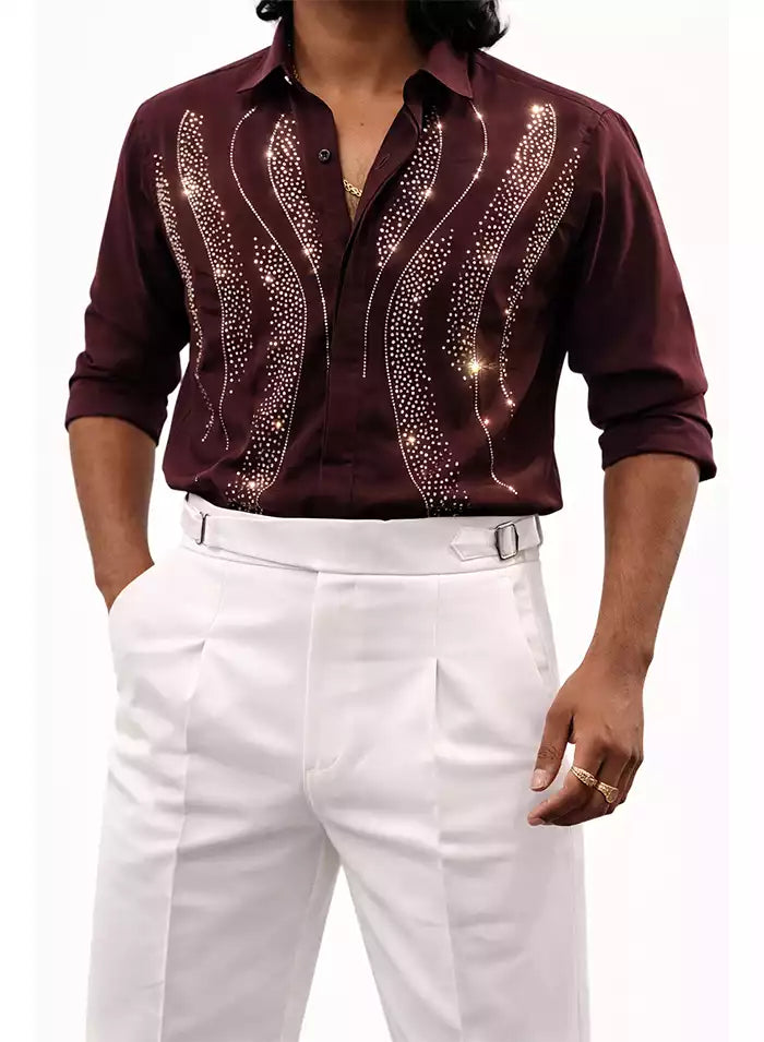 STONE WORK DESIGNER SHIRT