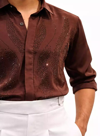 STONE WORK DESIGNER SHIRT